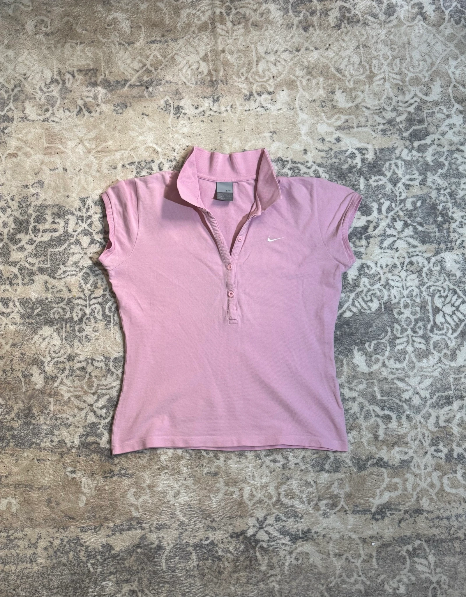 Polo Nike Rosa Mujer Vintage Bordado 